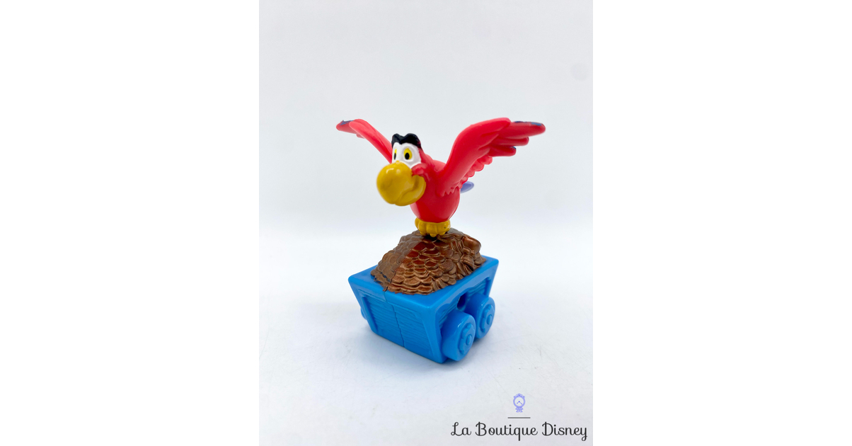 Figurine Iago Disney McDonald's 1997 plastique Aladdin perroquet coffre